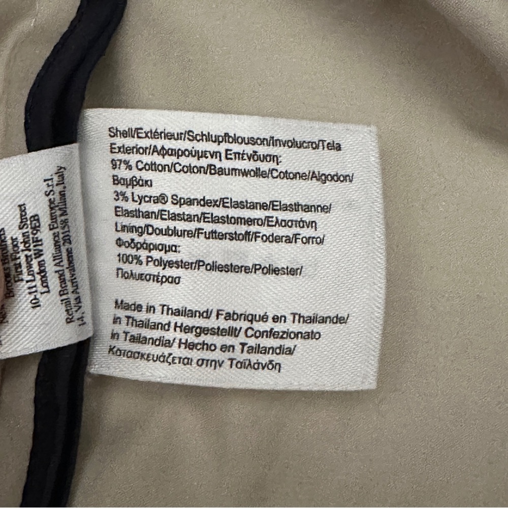 Brook Brothers Women’s Stretch Sleeveless Navy Blue & Cream Cotton Dress Size 2 - Picture 9 of 11